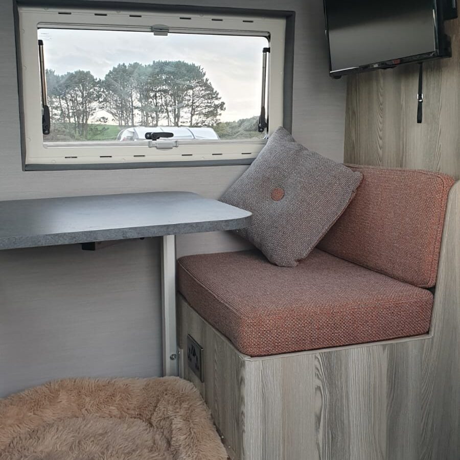 Seating in a caravan